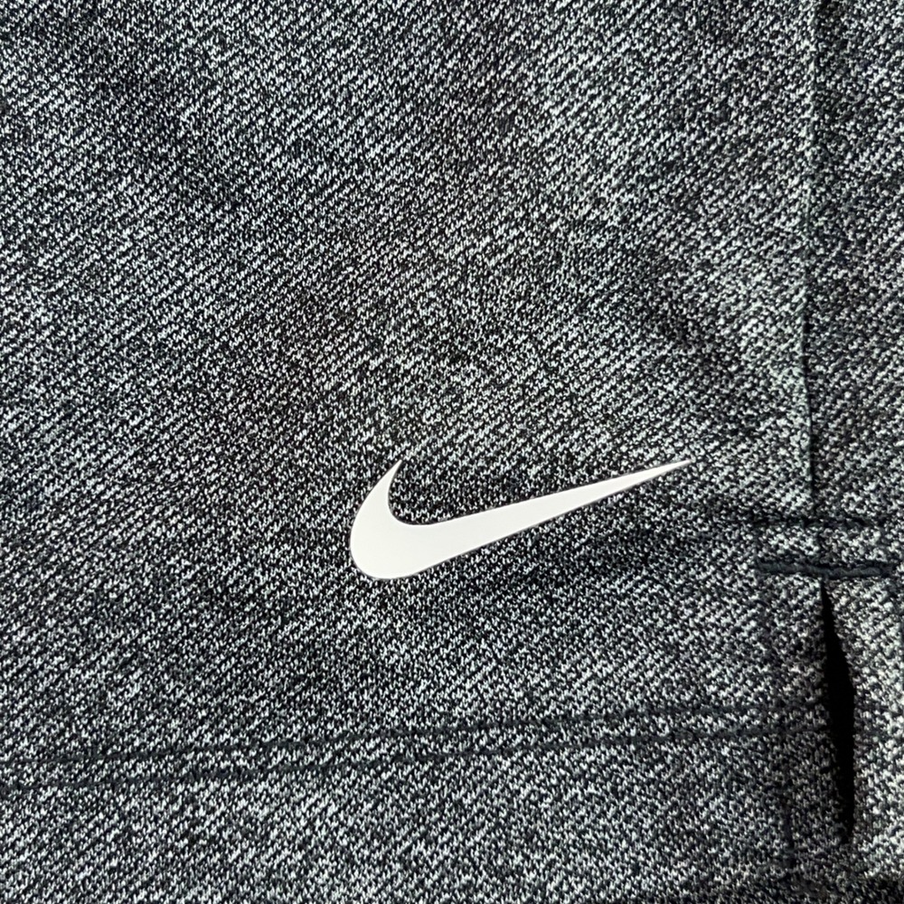 Nike Women's Dark Gray Athletic Shorts with Black Drawstring and White Swoosh - Picture 2 of 10